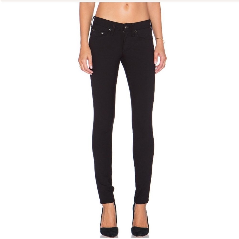 Rag & Bone Women's Slim Skinny Equestrian Black Jeans 27 Style W1502S005